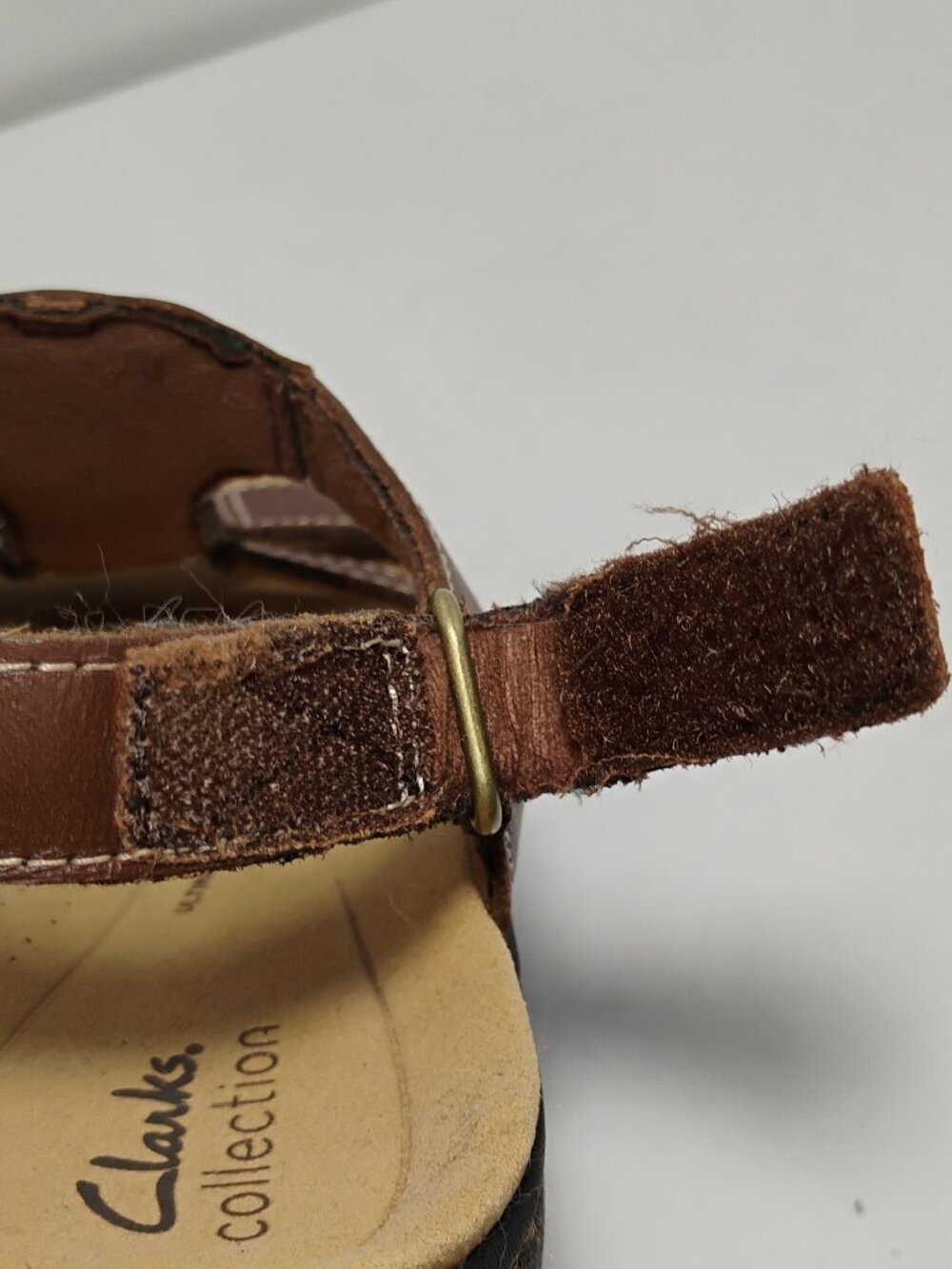 Clarks Womens 7M Sandals Brown Fx Leather EC - Picture 6 of 9